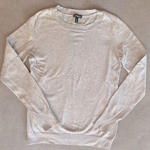 Express brand gray sweater with sequin detailing on sleeves. Medium, used.
